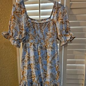 🎋 3/$10 Floral Puff Sleeve Dress